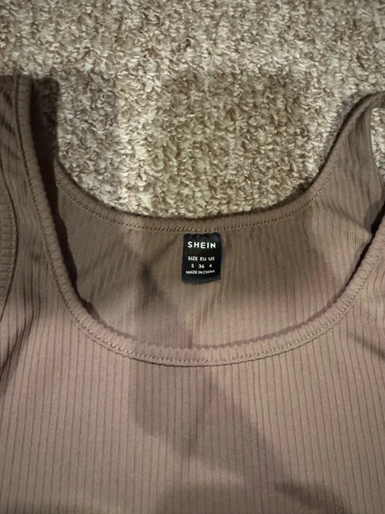 Ribbed Tank Top - Green / Brown - Picture 3 of 3